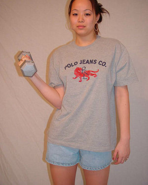 18 year old Euro hottie Ena Sweet posing non nude in denim shorts